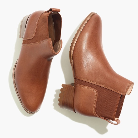 Madewell Kathleen Lugsole Leather Boots Cinnamon Sticks Light Brown Size 8.5 - Picture 1 of 13